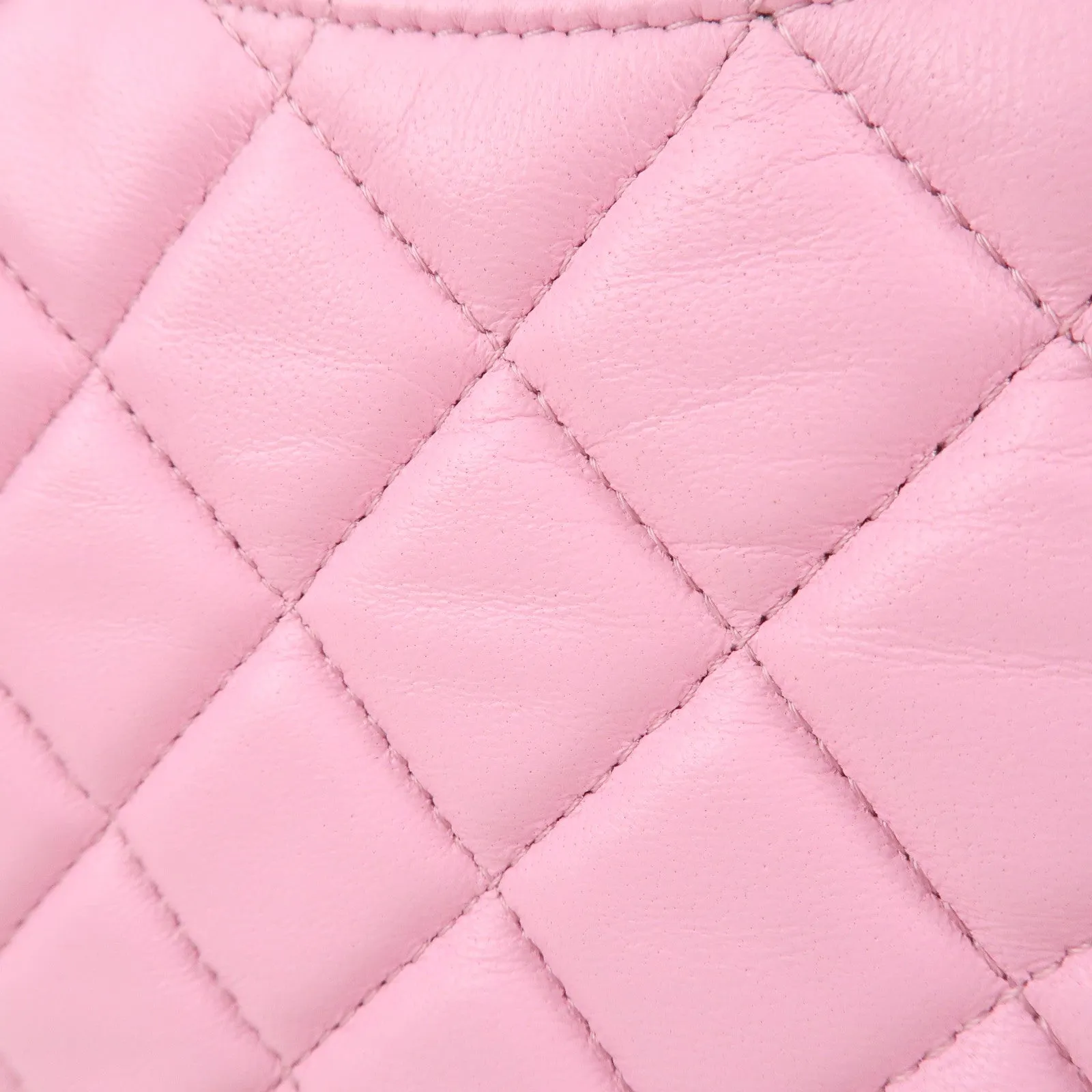 Auth CHANEL Matelasse Lamb Skin Small Hobo Shoulder Bag Pink AS3917 Used F/S