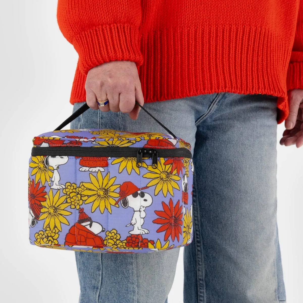 Baggu Puffy Lunch Bag in Floral Snoopy