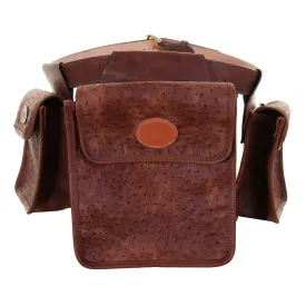 BB43 - Vintage Ostrich Print Bird Bag