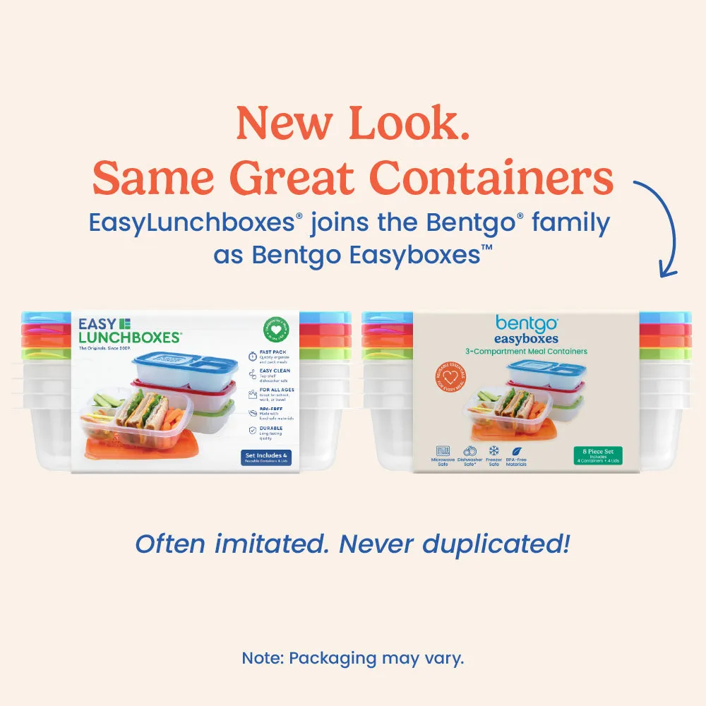Bentgo Easyboxes 3-Compartment Food Containers 8-Piece Set