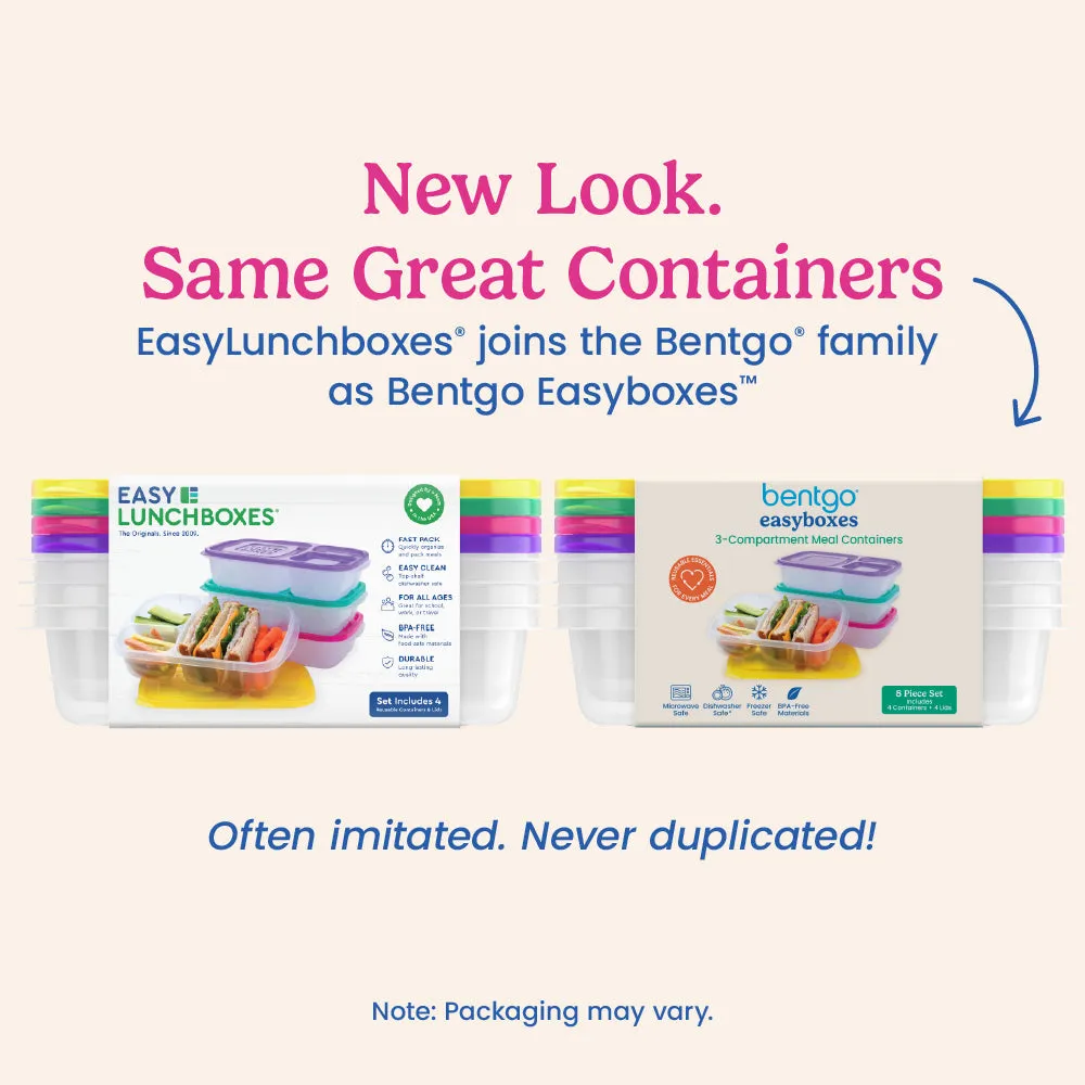 Bentgo Easyboxes 3-Compartment Food Containers 8-Piece Set