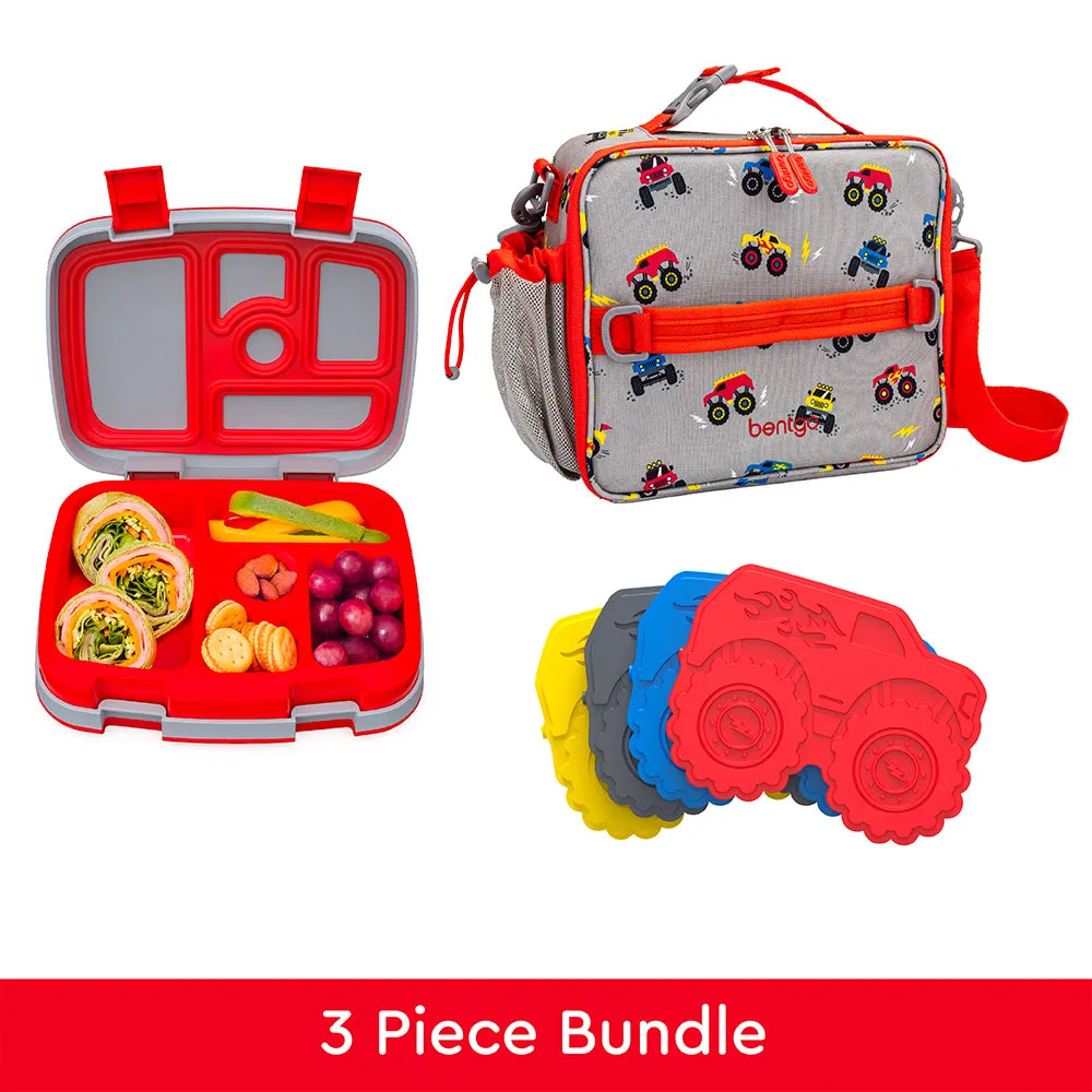 Bentgo Kids Prints Lunch Box, Lunch Bag, & Ice Packs