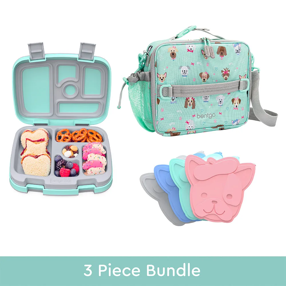 Bentgo Kids Prints Lunch Box, Lunch Bag, & Ice Packs