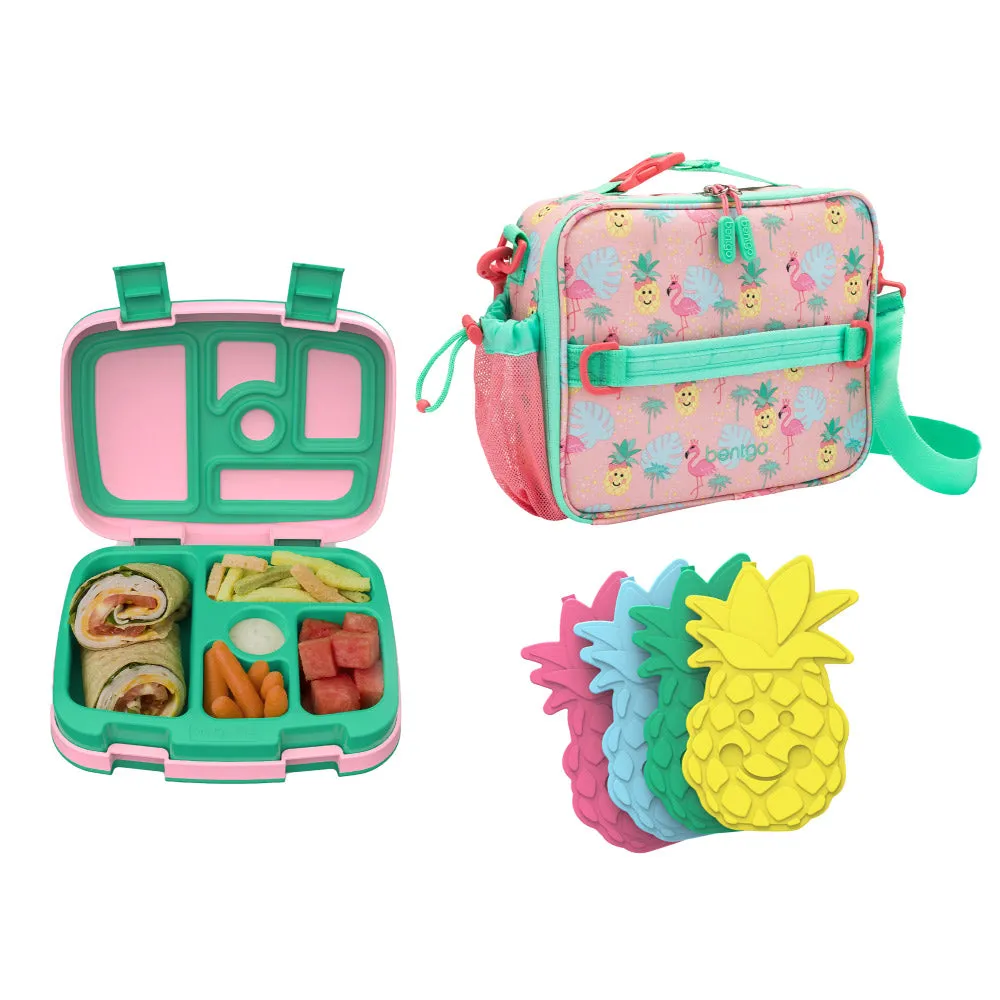 Bentgo Kids Prints Lunch Box, Lunch Bag, & Ice Packs