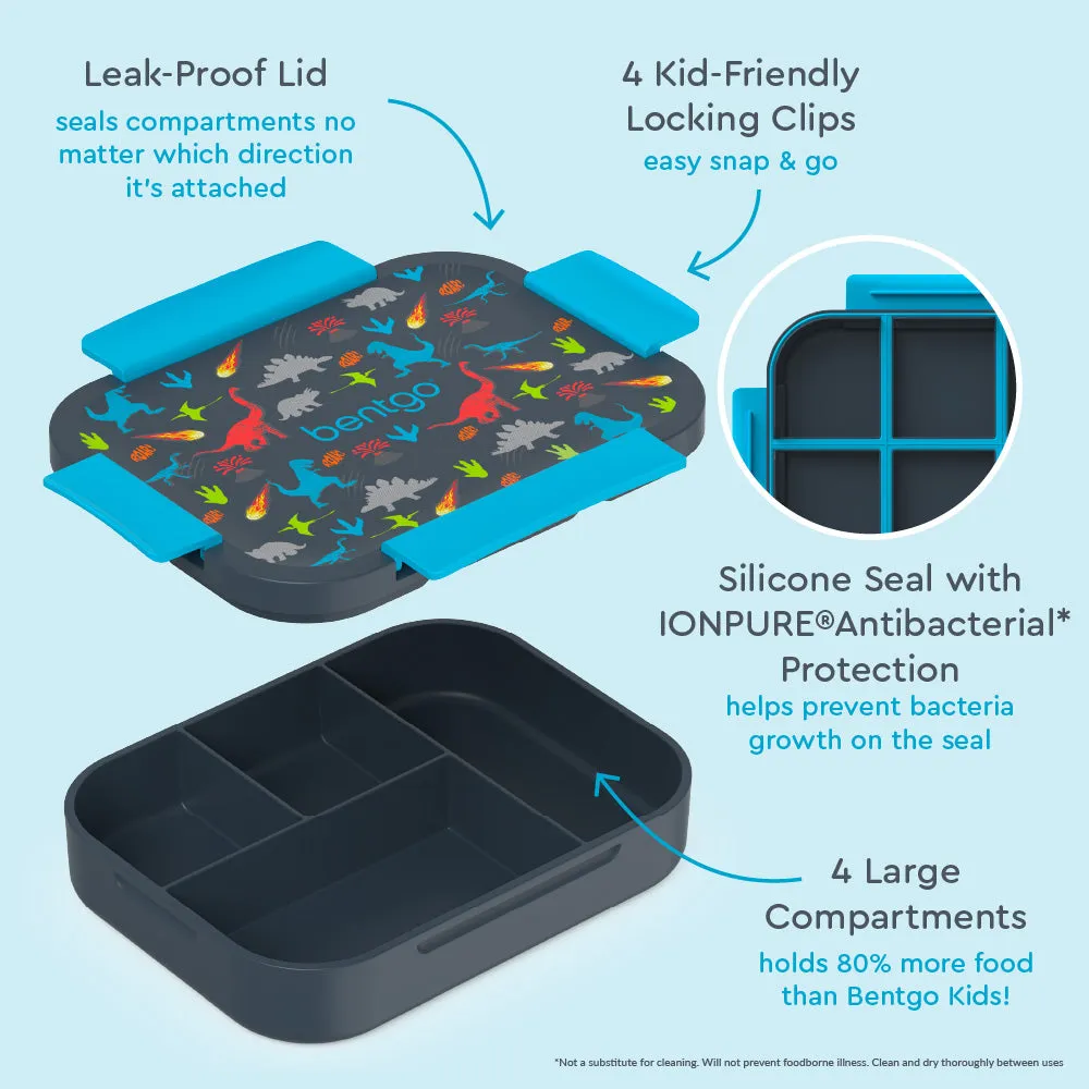 Bentgo Kids Snap & Go Lunch Box, Insulated Lunch Tote, & Ice Packs