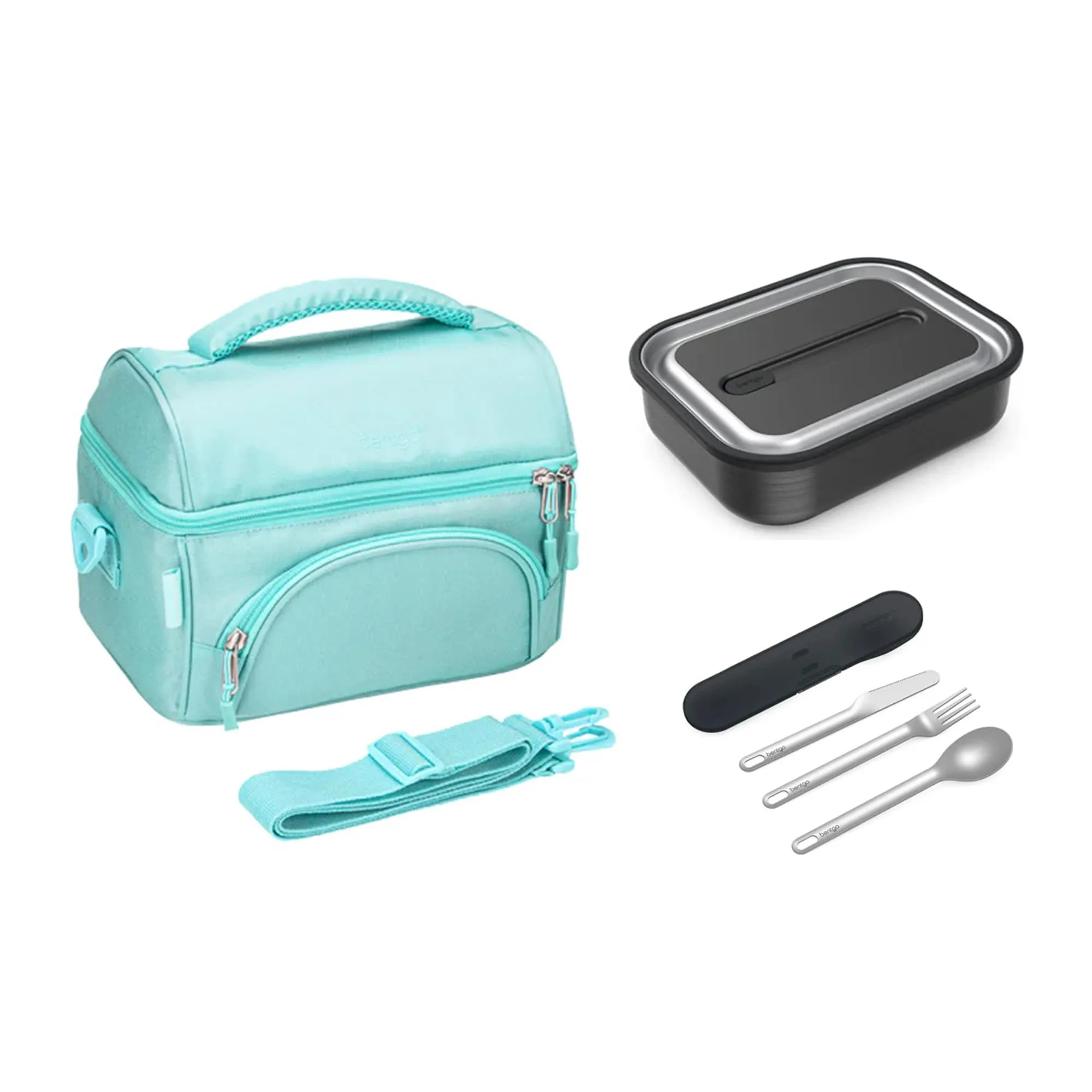 Bentgo Stainless Steel Bundle - Lunch Box, Bag & Cutlery