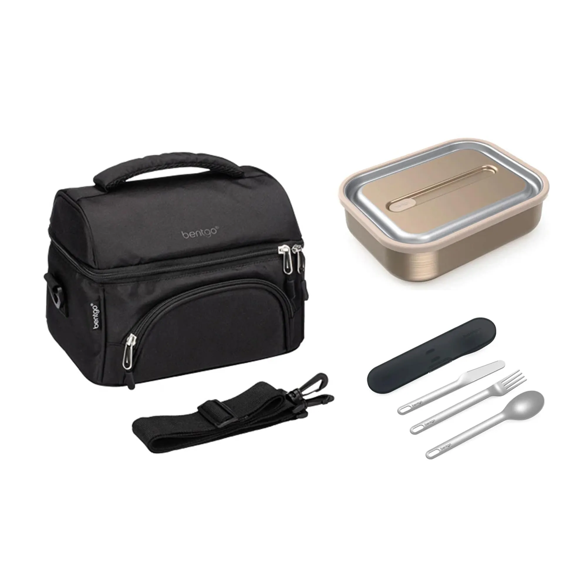 Bentgo Stainless Steel Bundle - Lunch Box, Bag & Cutlery