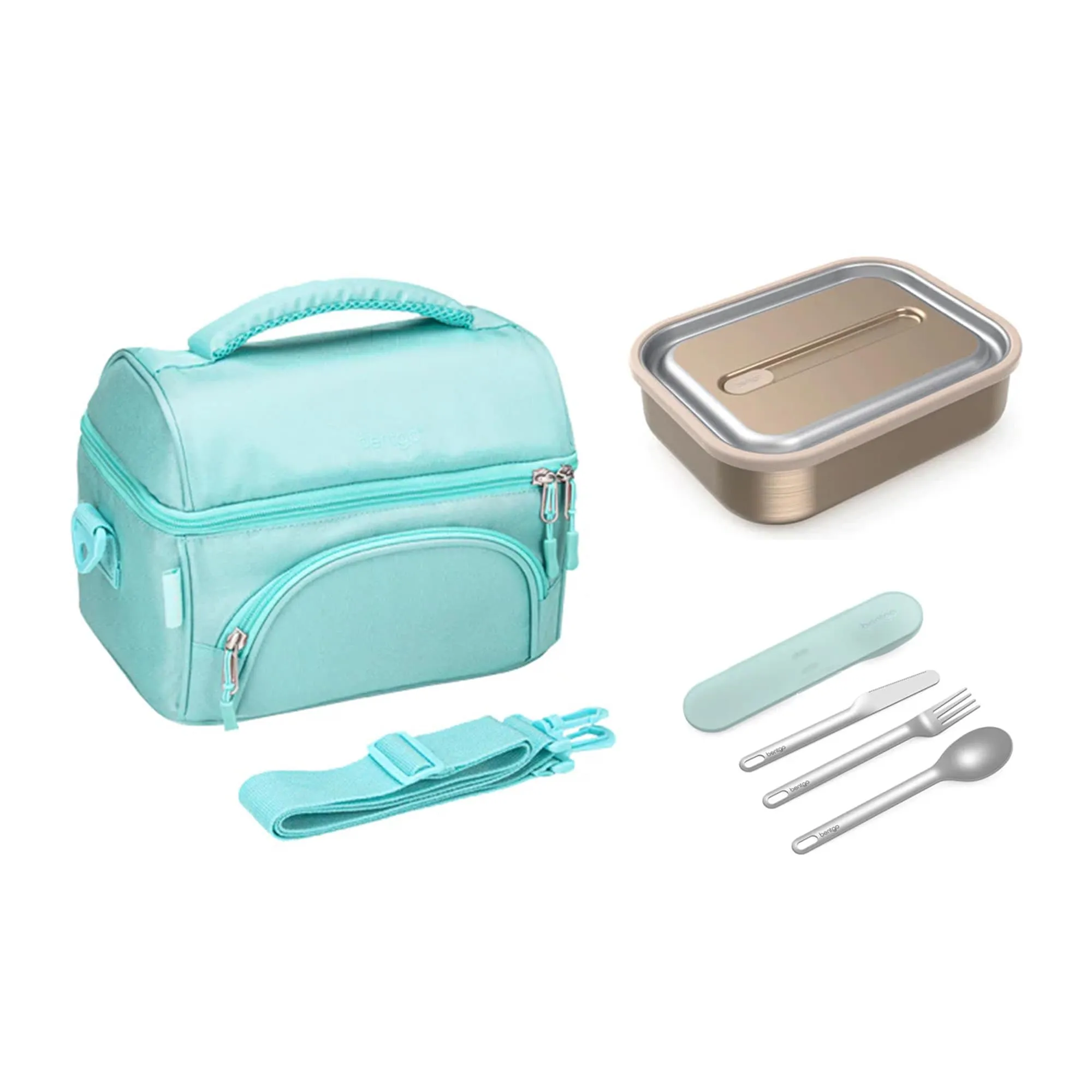 Bentgo Stainless Steel Bundle - Lunch Box, Bag & Cutlery