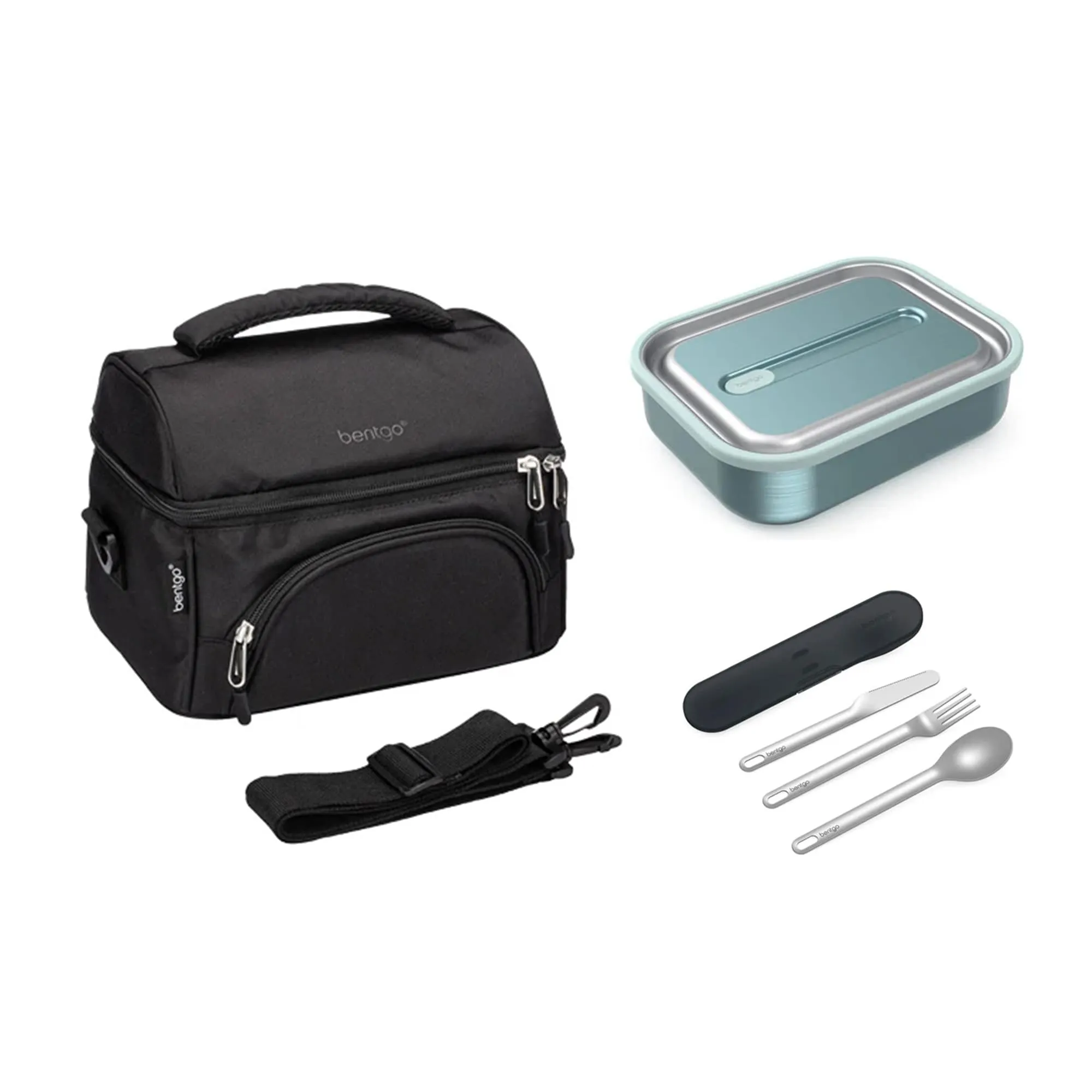 Bentgo Stainless Steel Bundle - Lunch Box, Bag & Cutlery
