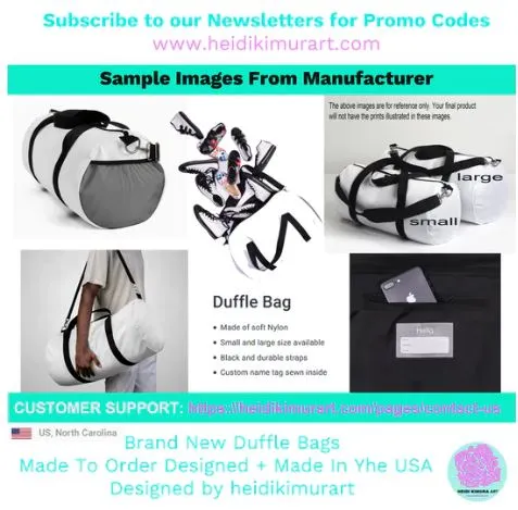 Black Snow Man Duffel Bag, Christmas Snow Man Gym Bag, All Day Small Or Large Size Bag, Made in USA