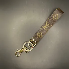 Blingy LV Monogram Wristlet Keychain