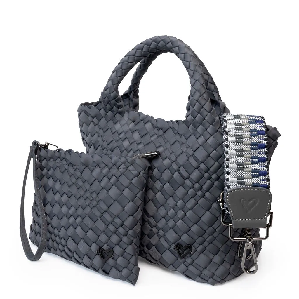 Brandon Small Woven Tote - Charcoal