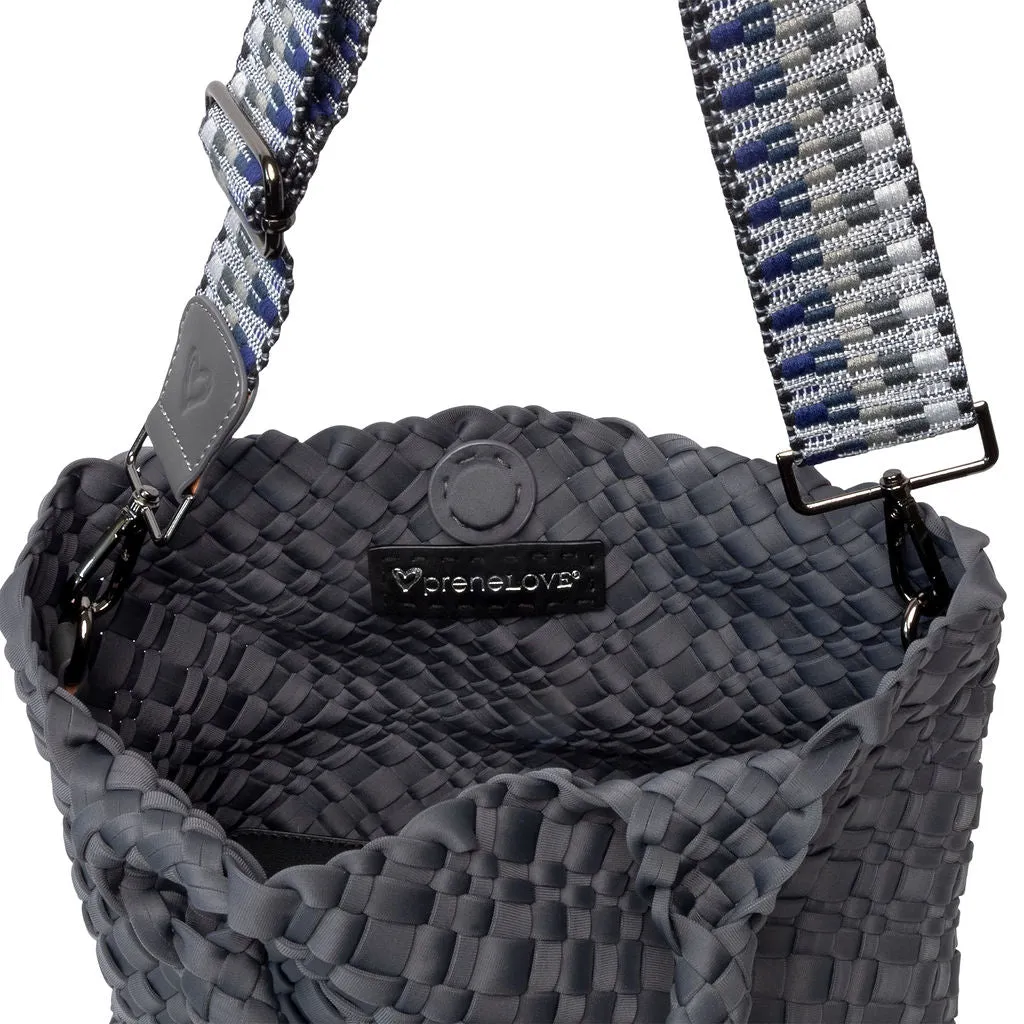 Brandon Small Woven Tote - Charcoal