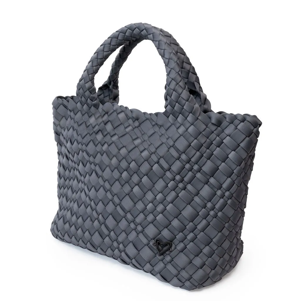 Brandon Small Woven Tote - Charcoal