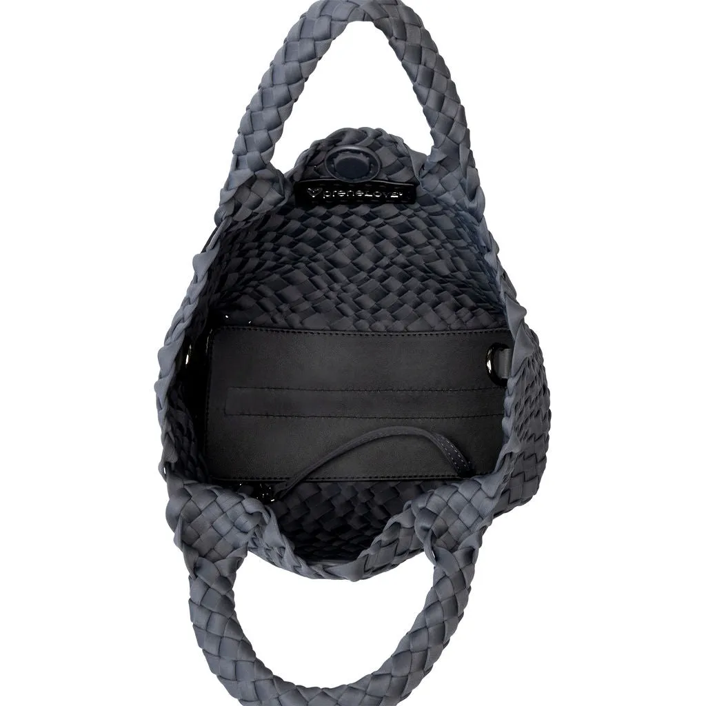 Brandon Small Woven Tote - Charcoal