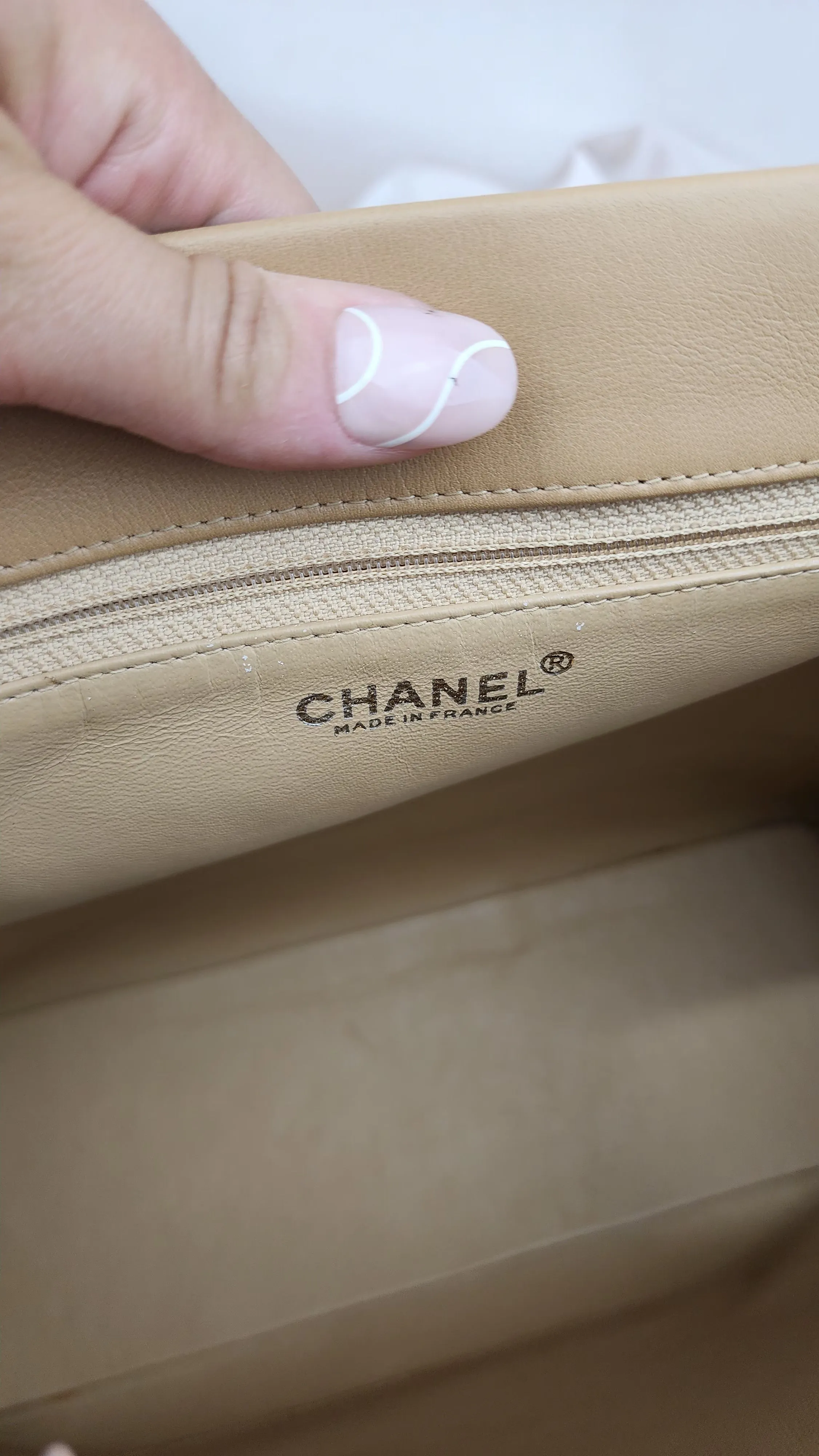 Chanel Beige Leather Tote Bag - 1209