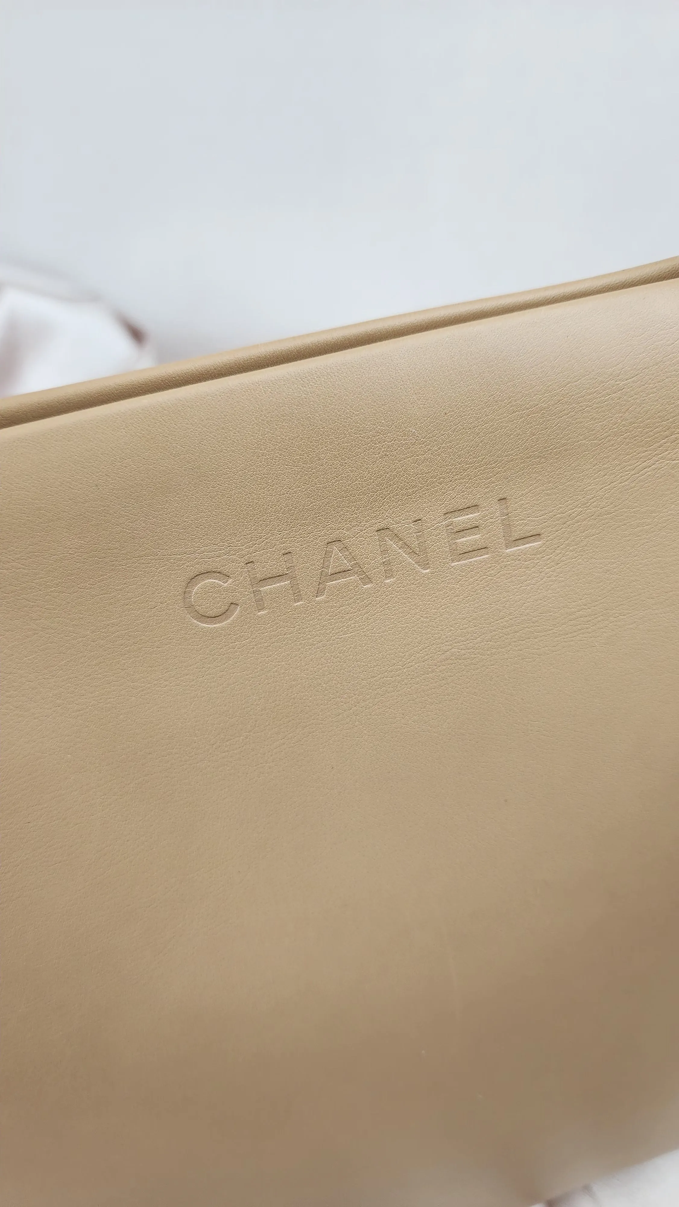 Chanel Beige Leather Tote Bag - 1209