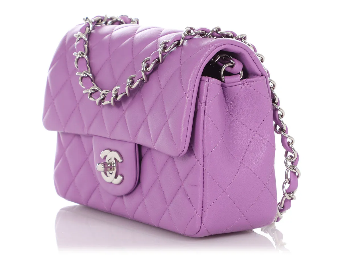 Chanel Mini Lavender Quilted Lambskin Classic