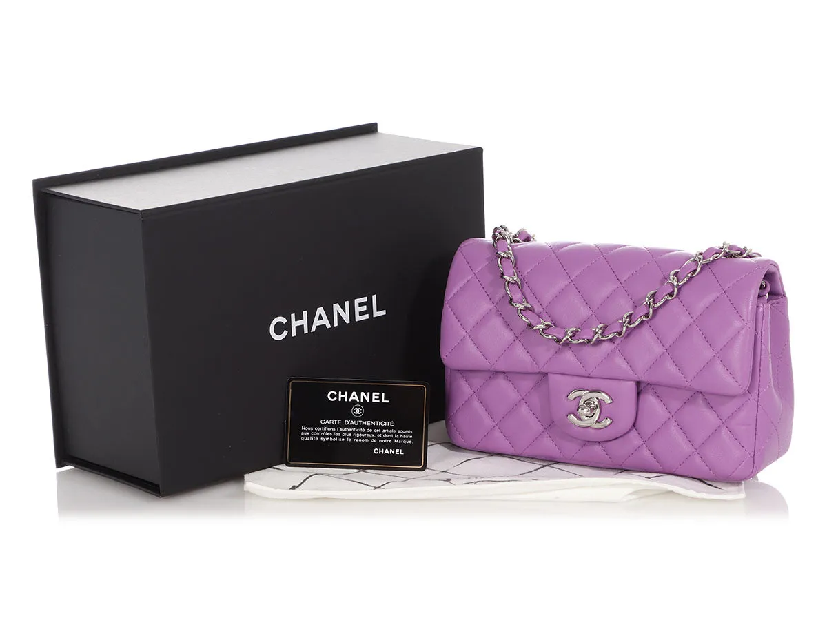 Chanel Mini Lavender Quilted Lambskin Classic