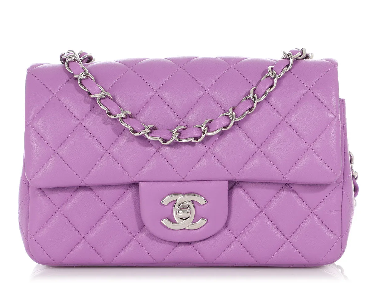 Chanel Mini Lavender Quilted Lambskin Classic