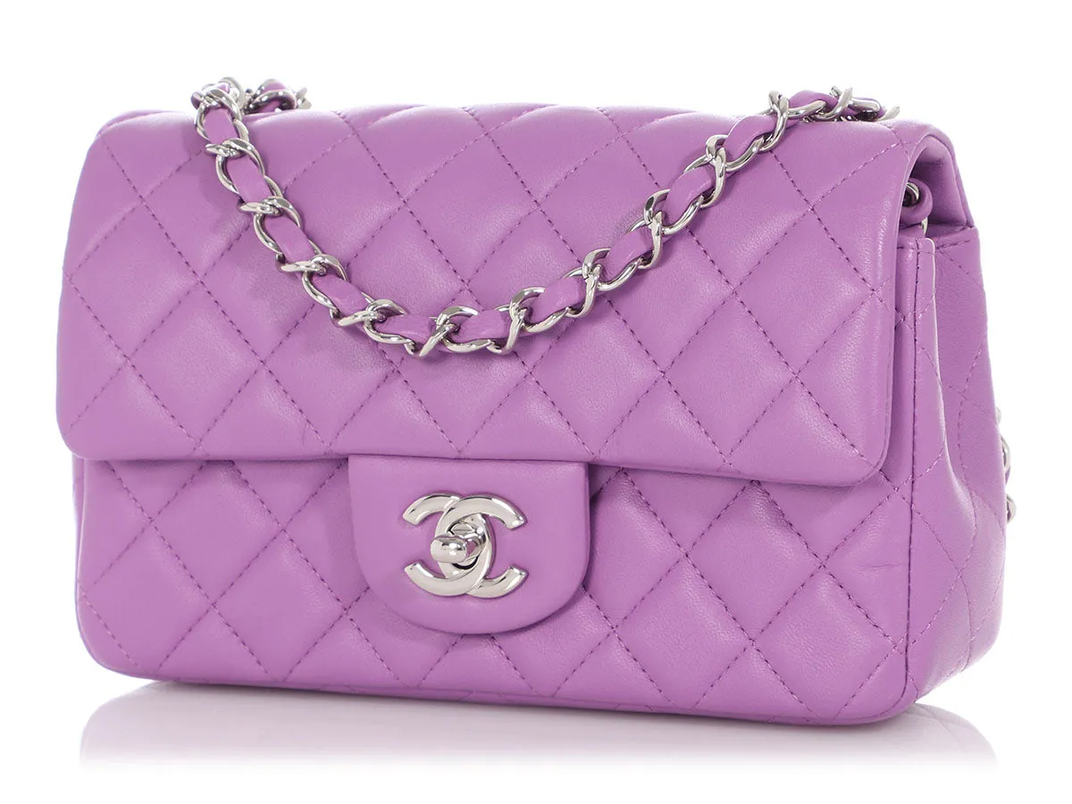 Chanel Mini Lavender Quilted Lambskin Classic
