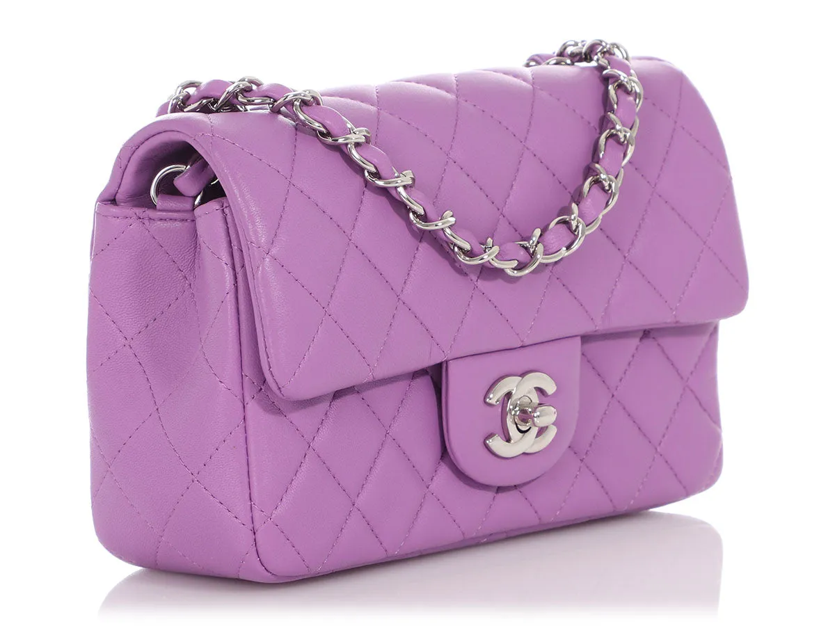 Chanel Mini Lavender Quilted Lambskin Classic