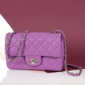 Chanel Mini Lavender Quilted Lambskin Classic