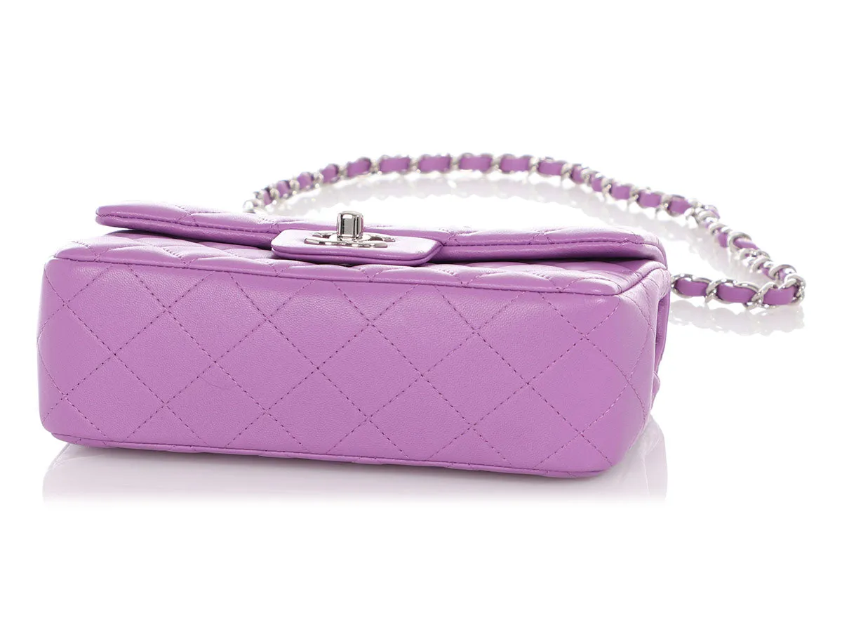 Chanel Mini Lavender Quilted Lambskin Classic