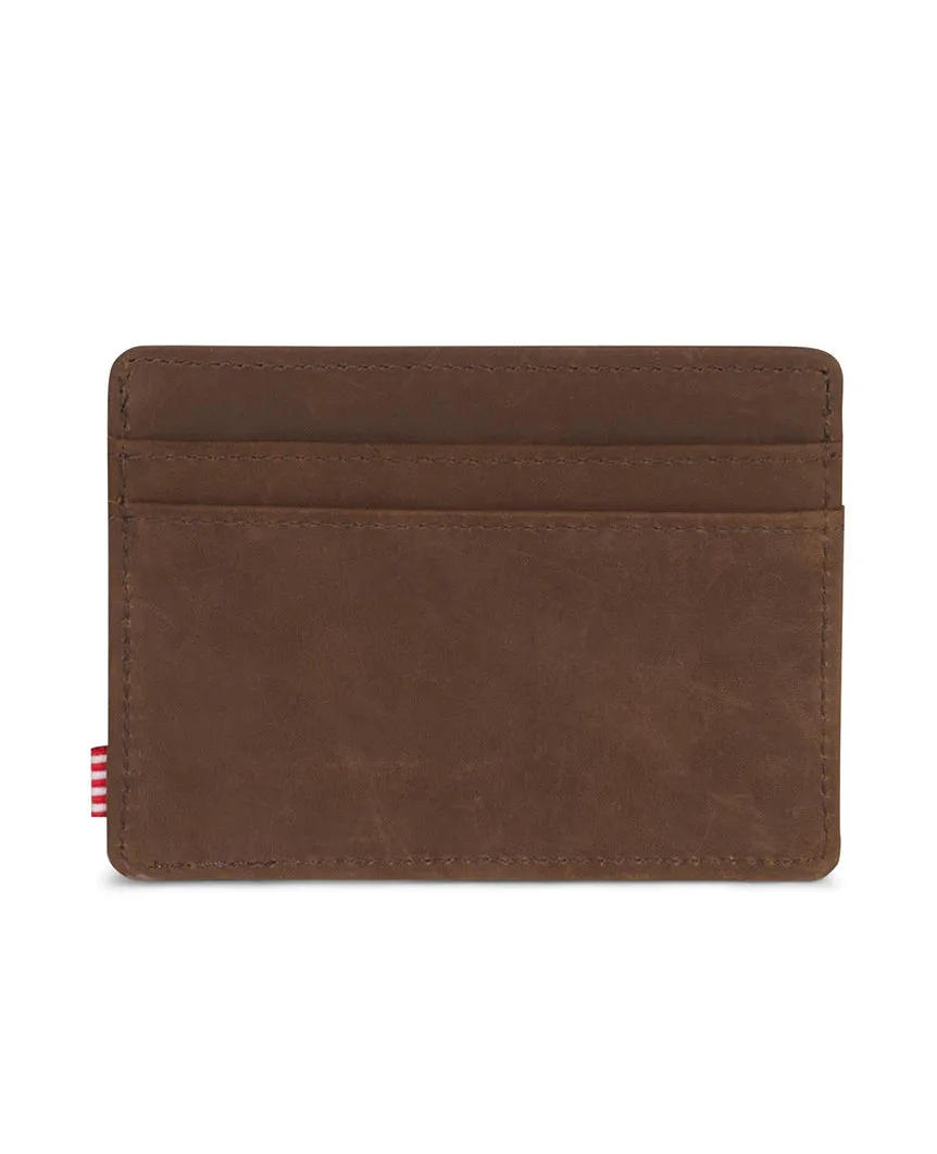 Charlie Wallet Nubuck Brown Leather