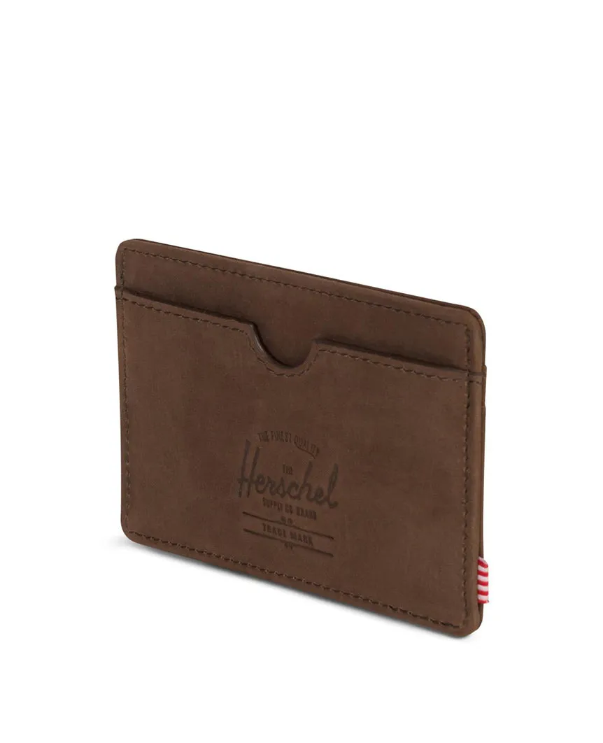 Charlie Wallet Nubuck Brown Leather