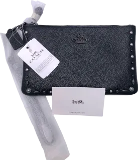 Coach Black Prairie Rivets Small Wristlet