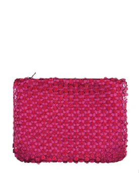 Color-Changing Sequin Fuchsia Clutch