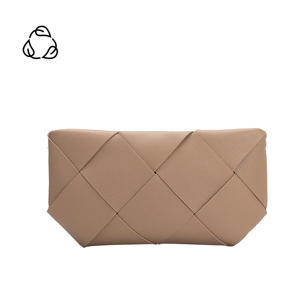 Connie Taupe Small Recycled Vegan Crossbody Bag