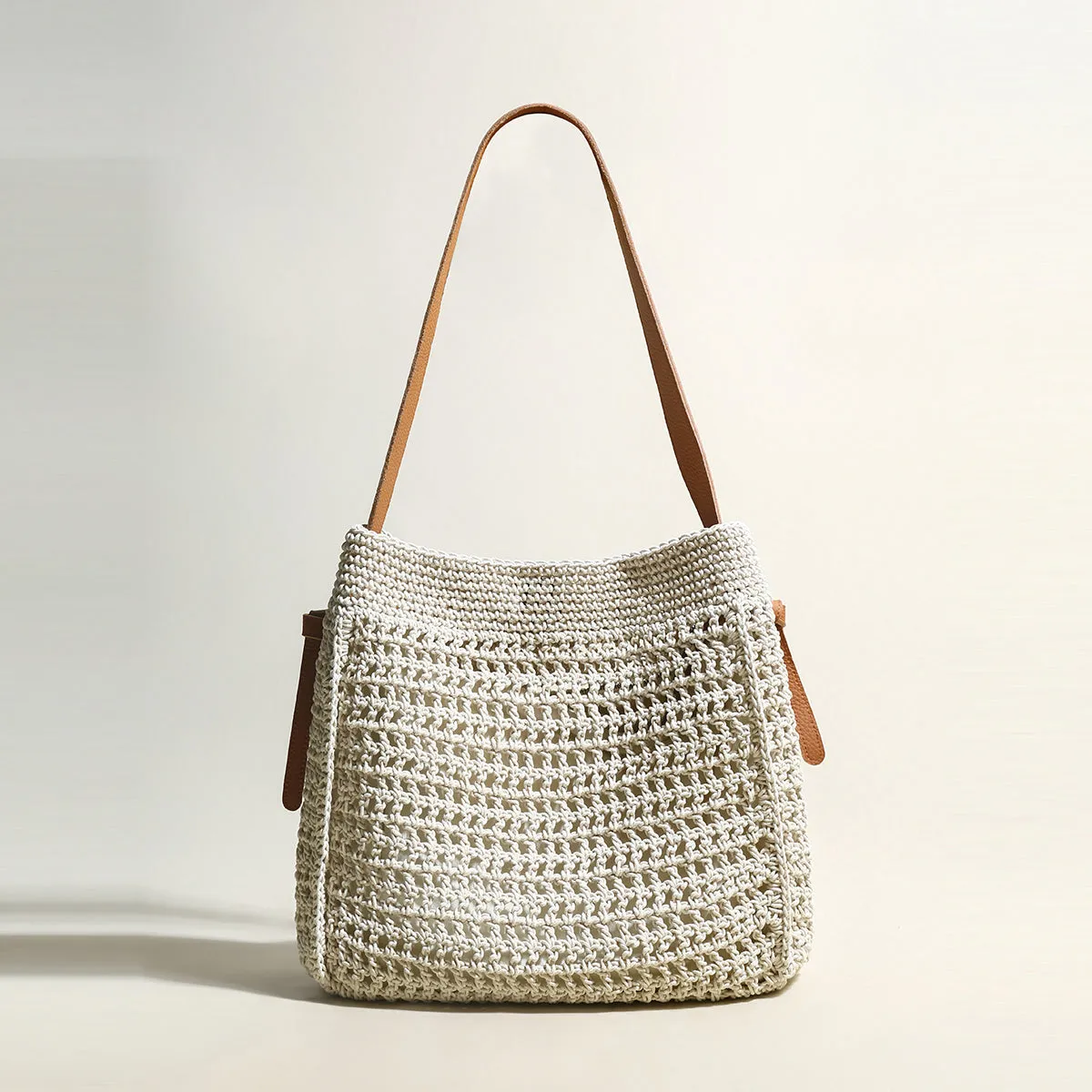 Crochet White Tote Bag