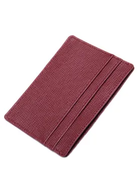 Cross-Grain Leather Card Holder