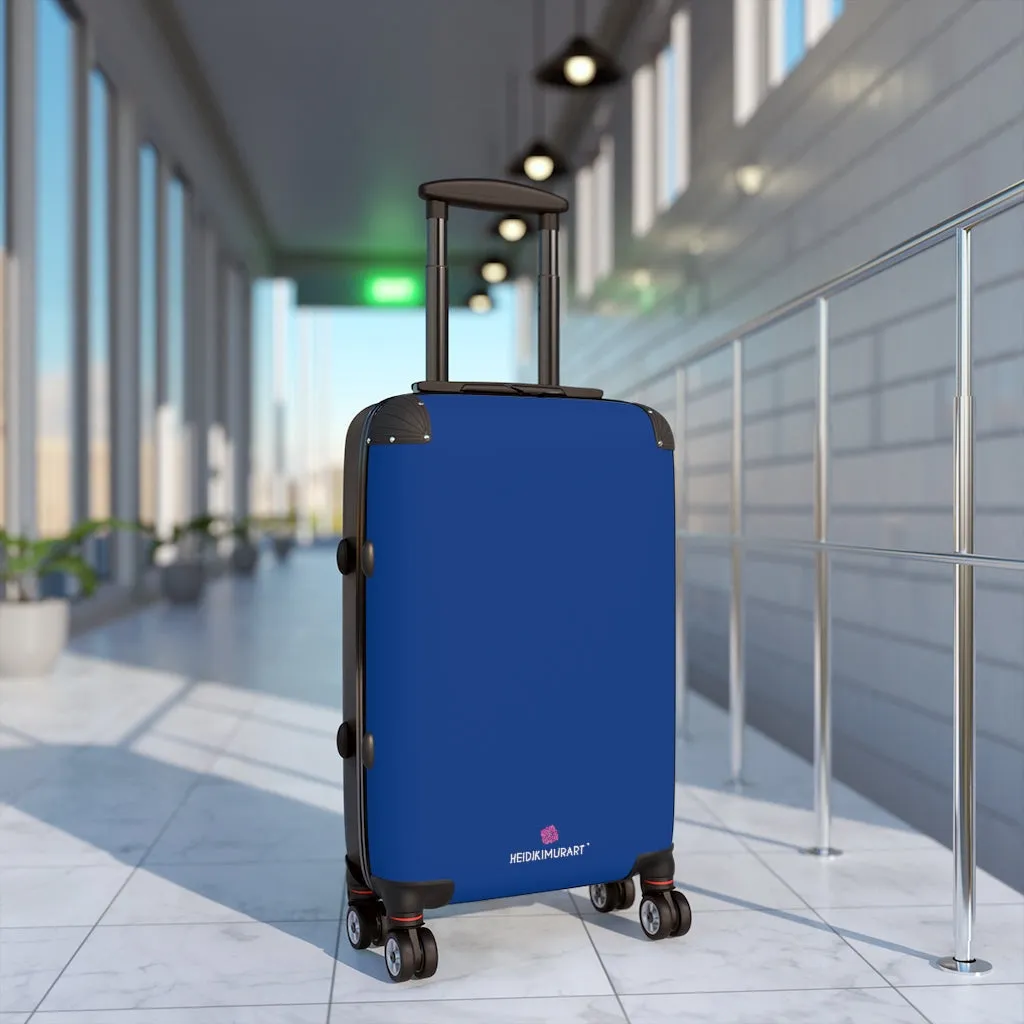 Dark Blue Solid Color Suitcases, Modern Simple Minimalist Designer Suitcase Luggage (Small, Medium, Large)