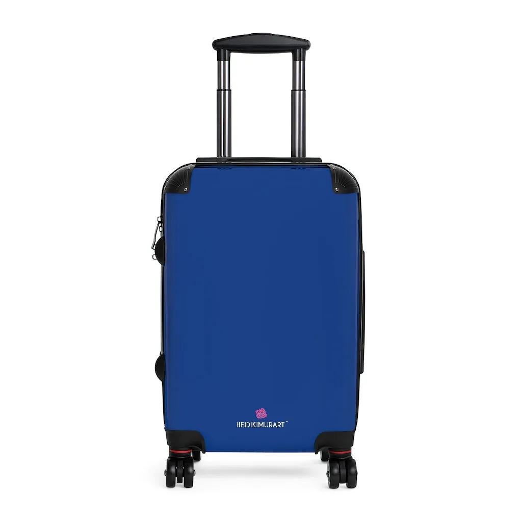 Dark Blue Solid Color Suitcases, Modern Simple Minimalist Designer Suitcase Luggage (Small, Medium, Large)