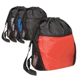 Drawstring Backpack with Front Pocket