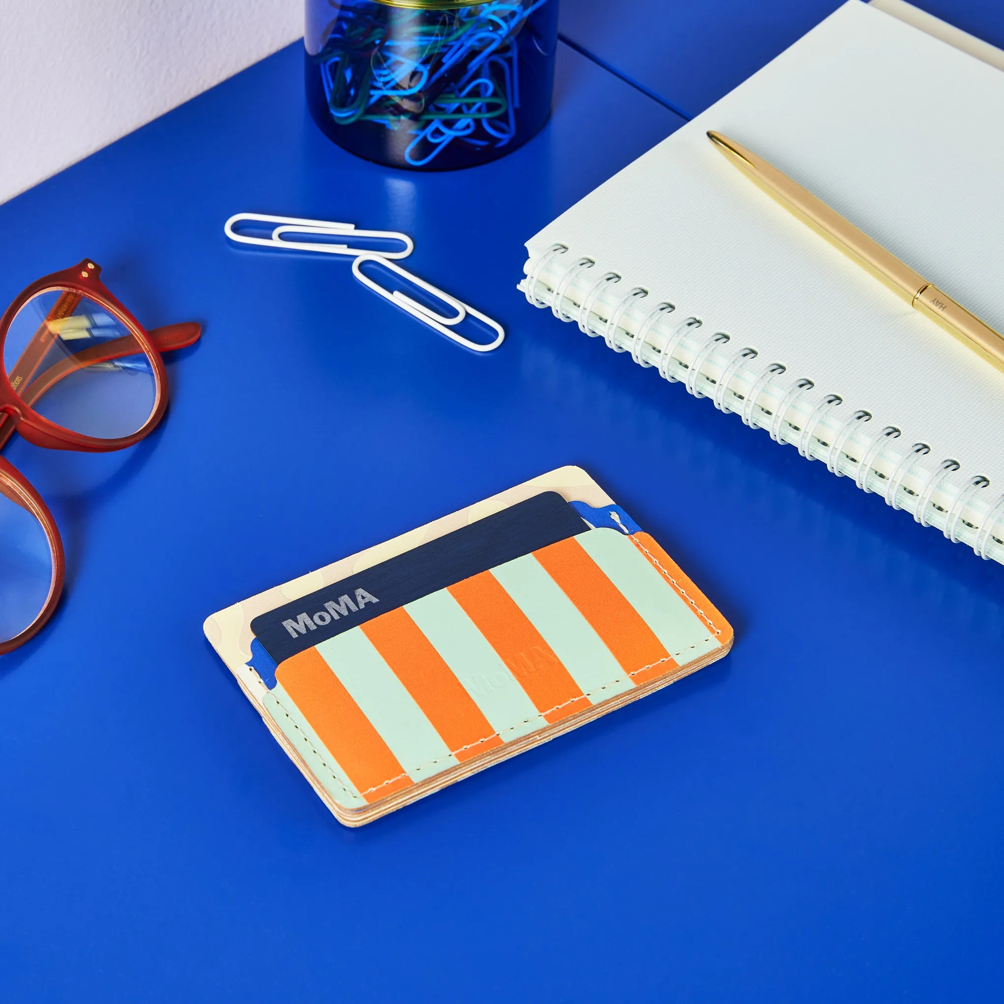 Dusen Dusen Recycled Leather Card Holder - Sand