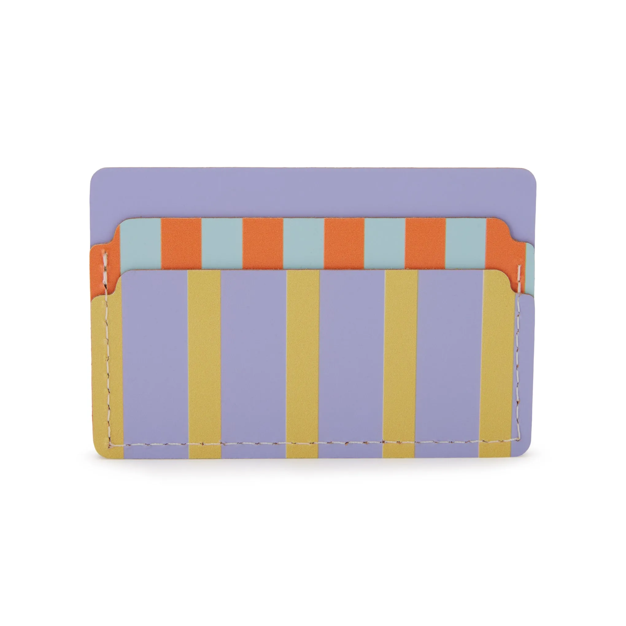 Dusen Dusen Recycled Leather Card Holder - Stripe