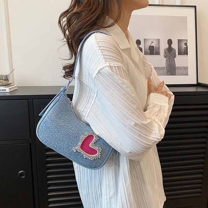 Elegant Escape Denim Shoulder Bag