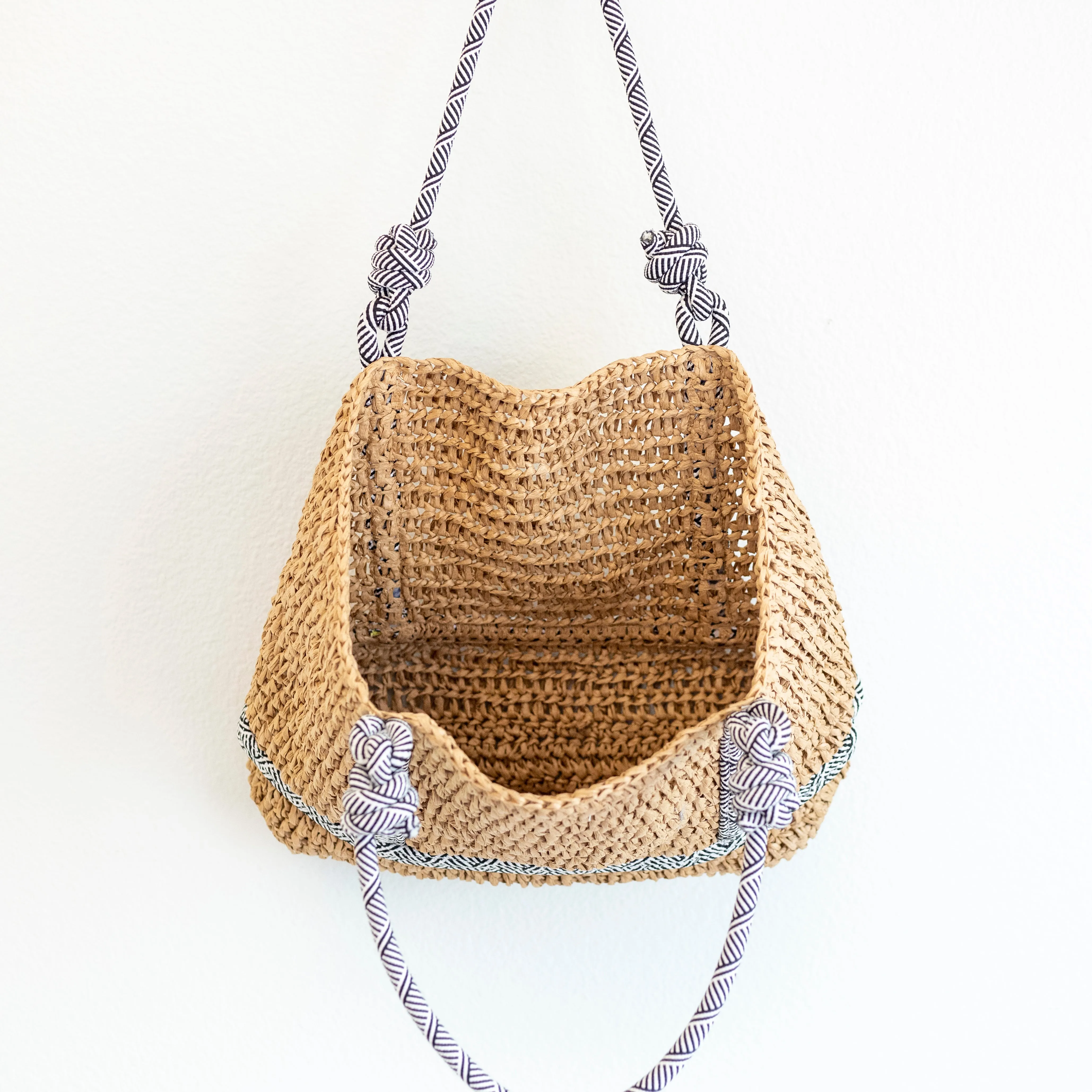 Elena Handbags Beach Straw Woven Tote Bag