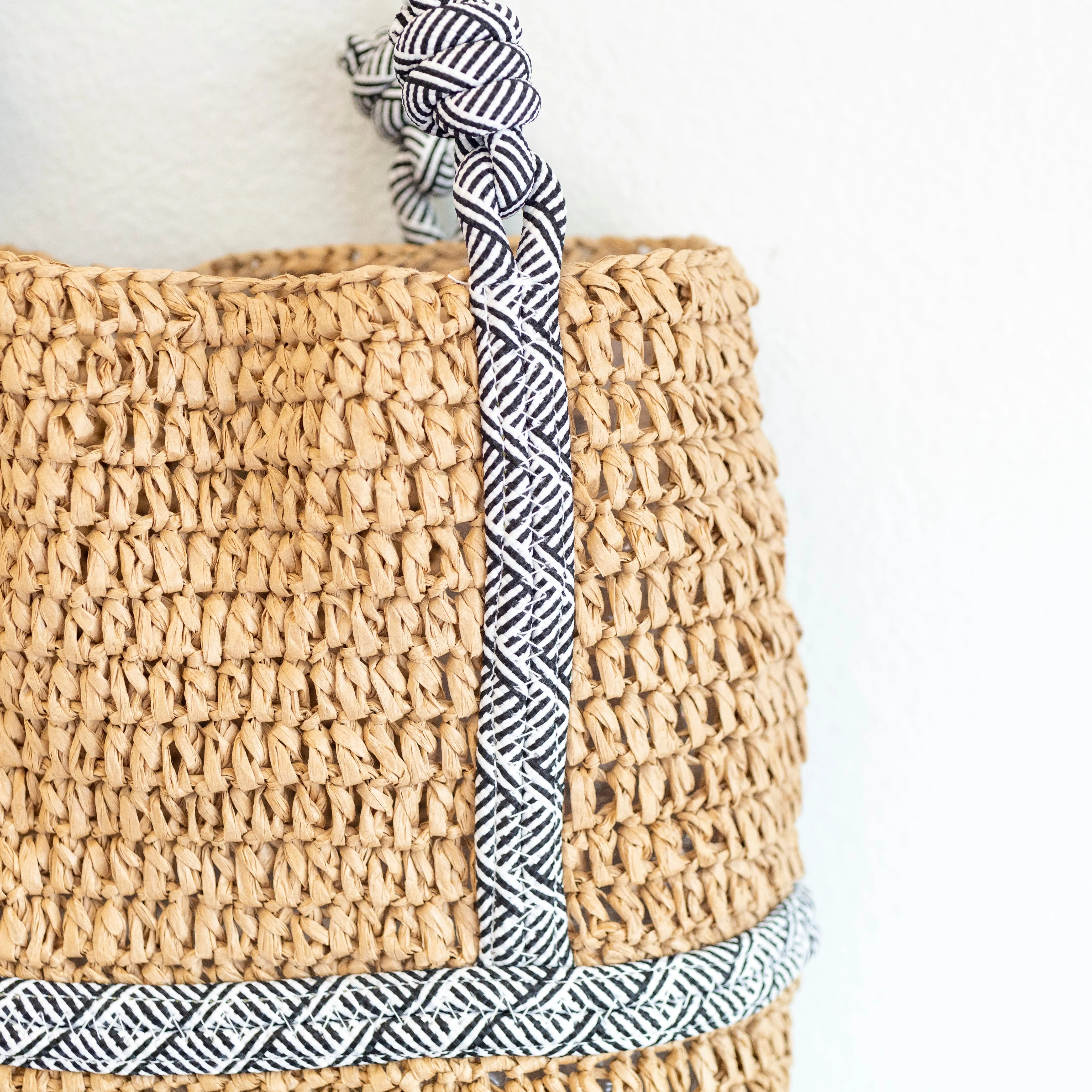 Elena Handbags Beach Straw Woven Tote Bag