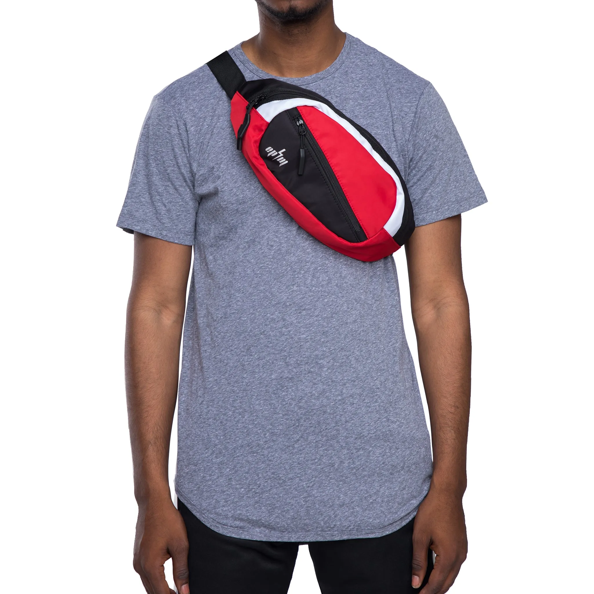 EPTM COLOR BLOCK CROSS BODY BAG-RED