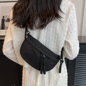 Escape Rope Detail Cross Body Bag | Black