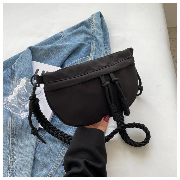 Escape Rope Detail Cross Body Bag | Black