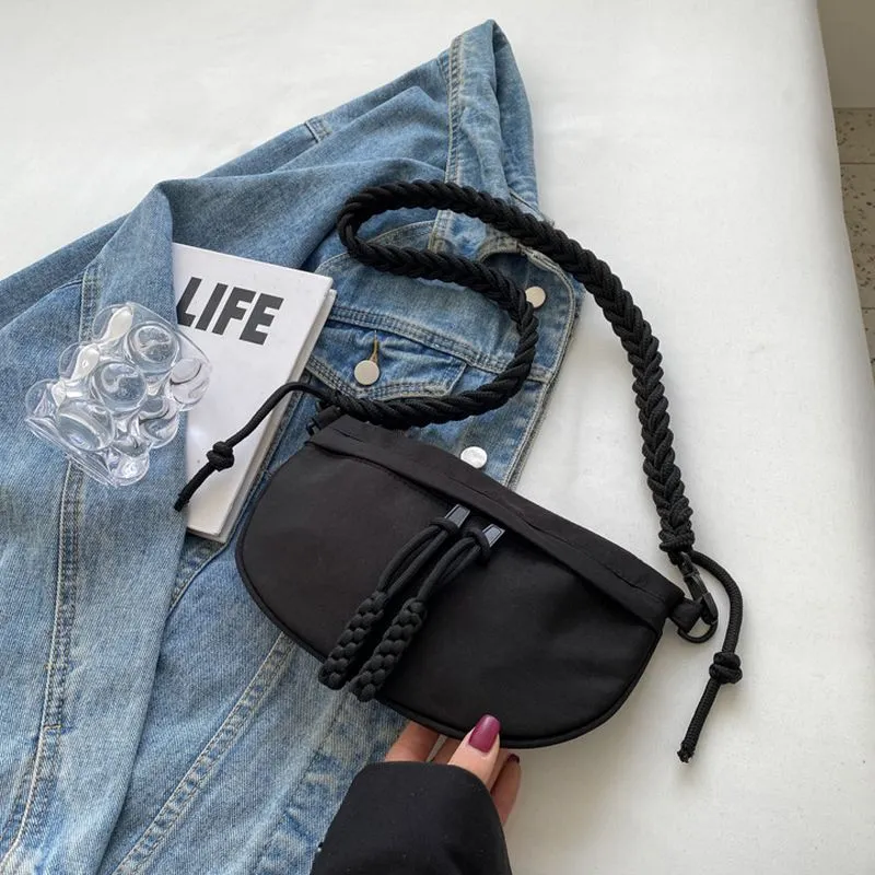 Escape Rope Detail Cross Body Bag | Black