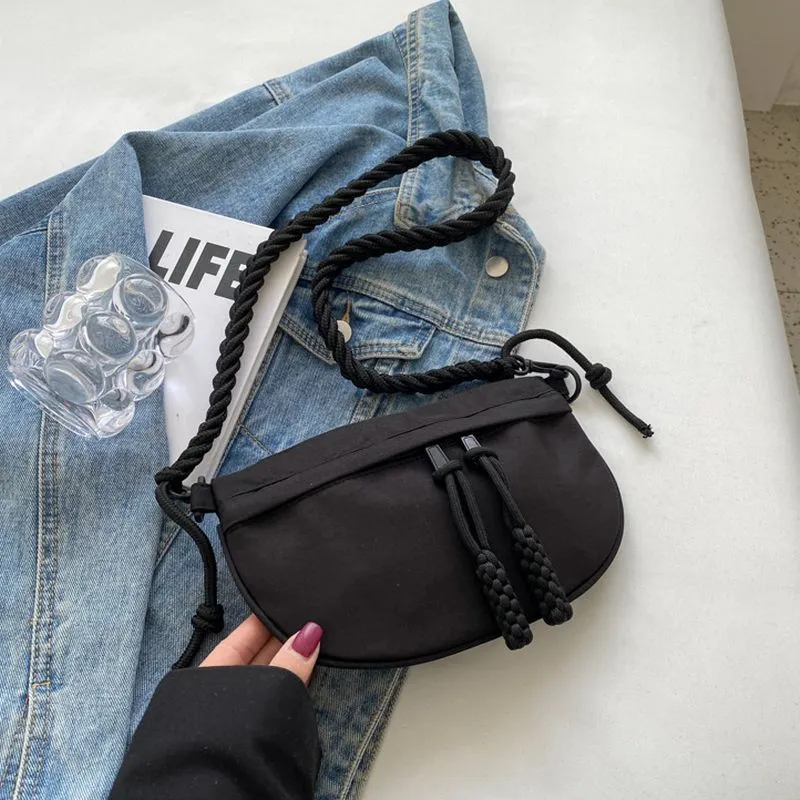 Escape Rope Detail Cross Body Bag | Black