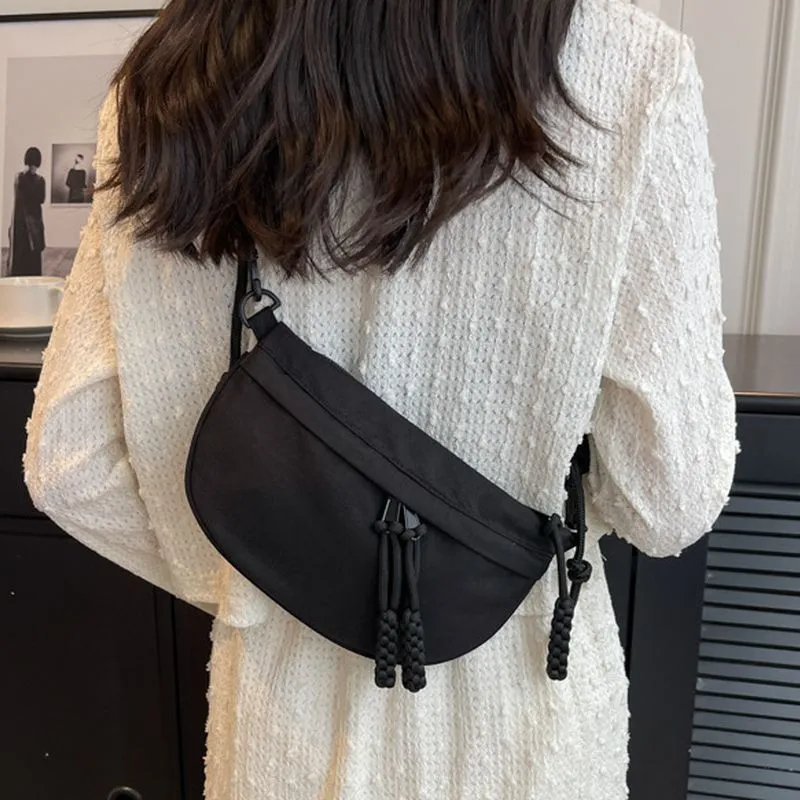 Escape Rope Detail Cross Body Bag | Black