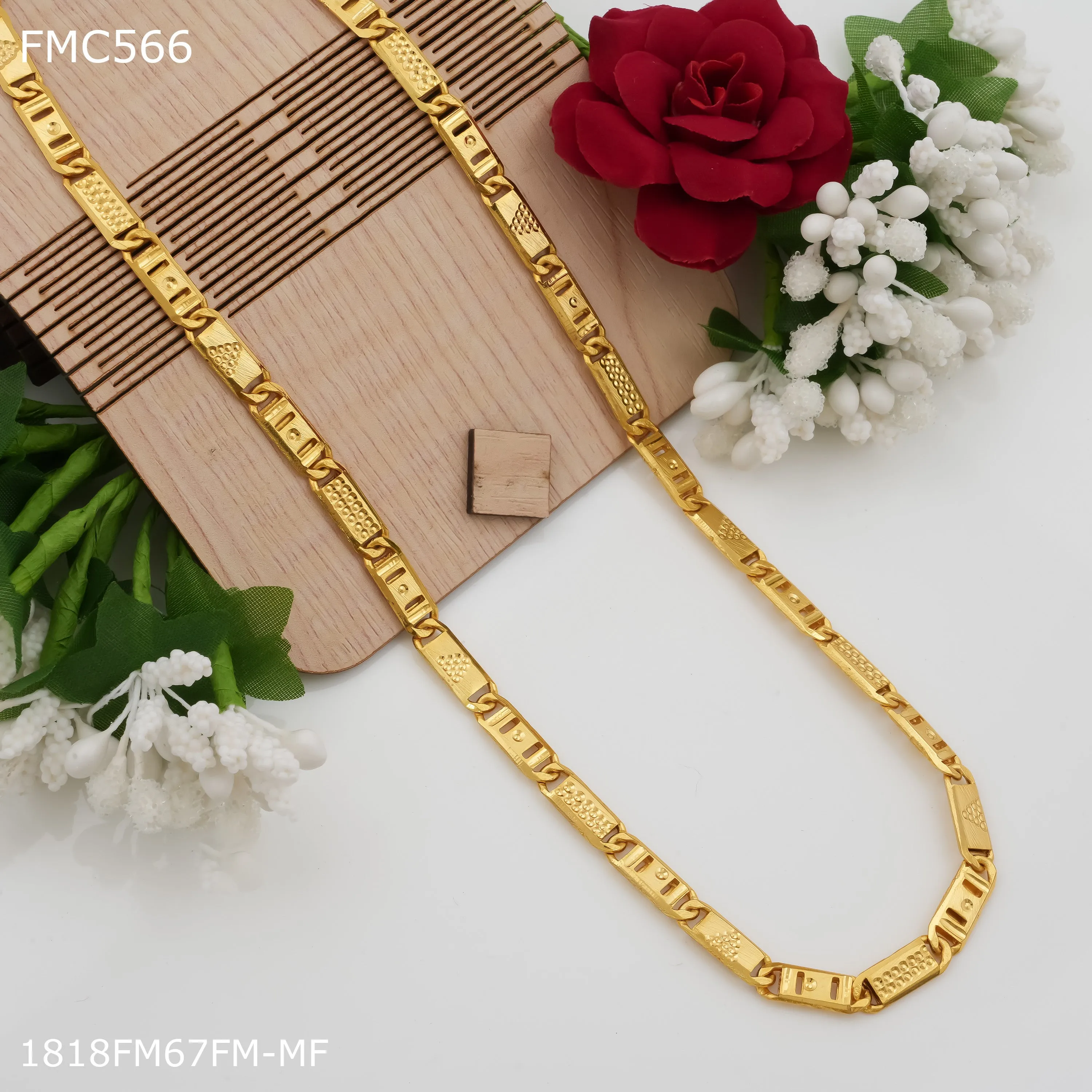 Freemen Dubal cut Nawabi golden Chain for Man - FMC566